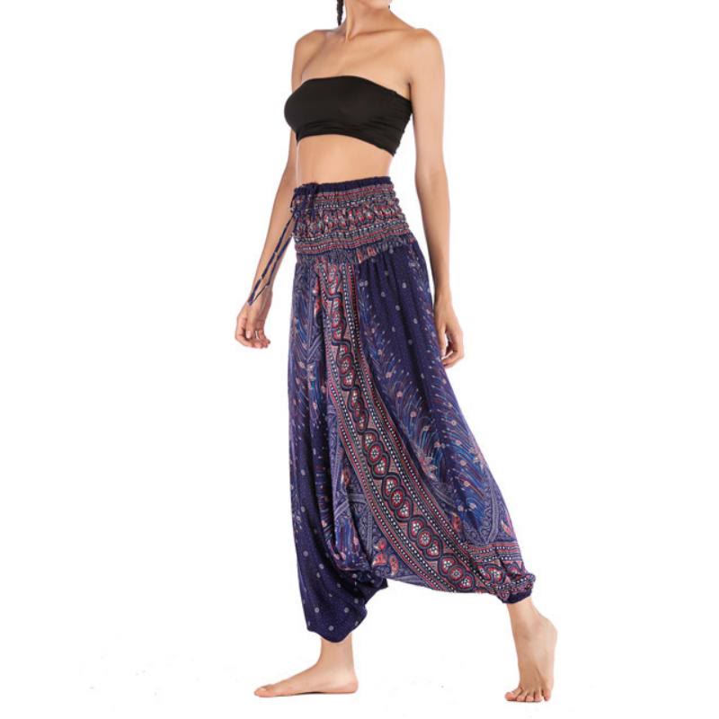 Olivenorma Pantaloni da yoga bohémien con cavallo basso da donna - image 34