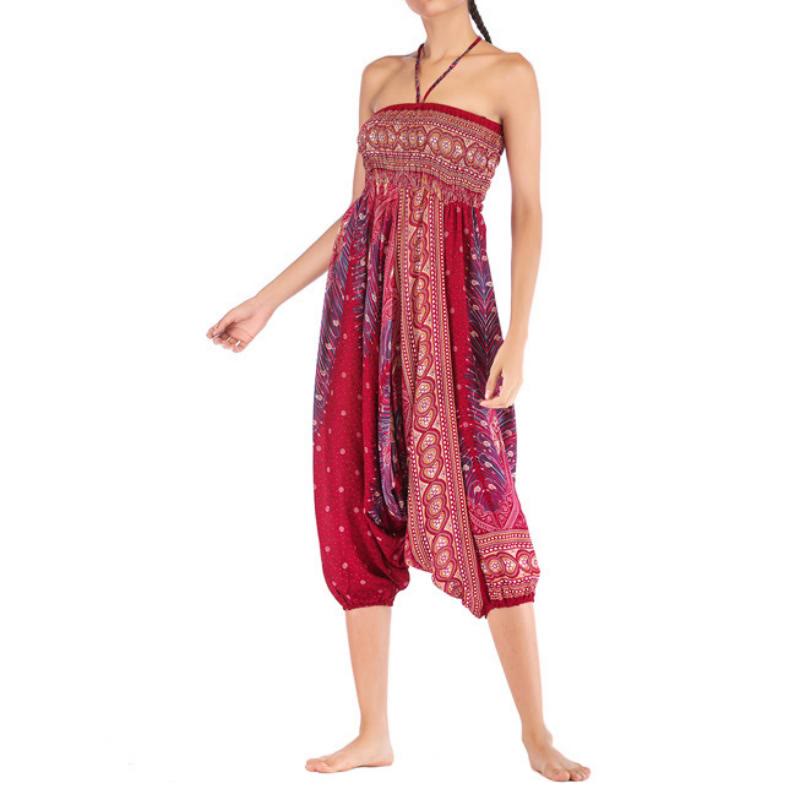 Olivenorma Pantaloni da yoga bohémien con cavallo basso da donna - image 21