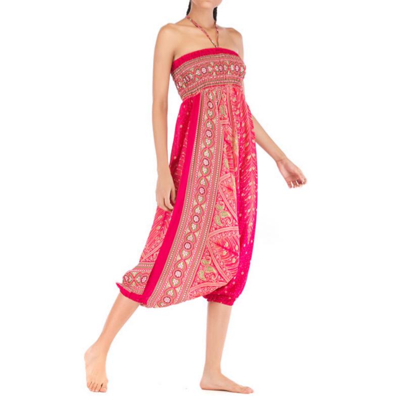 Olivenorma Pantaloni da yoga bohémien con cavallo basso da donna - image 14