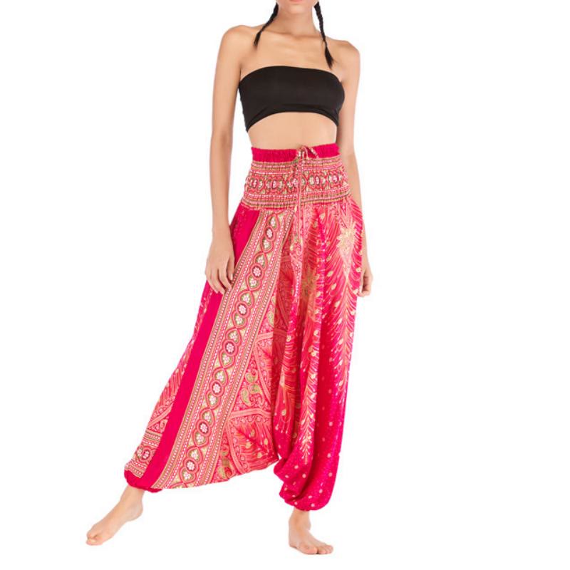 Olivenorma Pantaloni da yoga bohémien con cavallo basso da donna - image 13