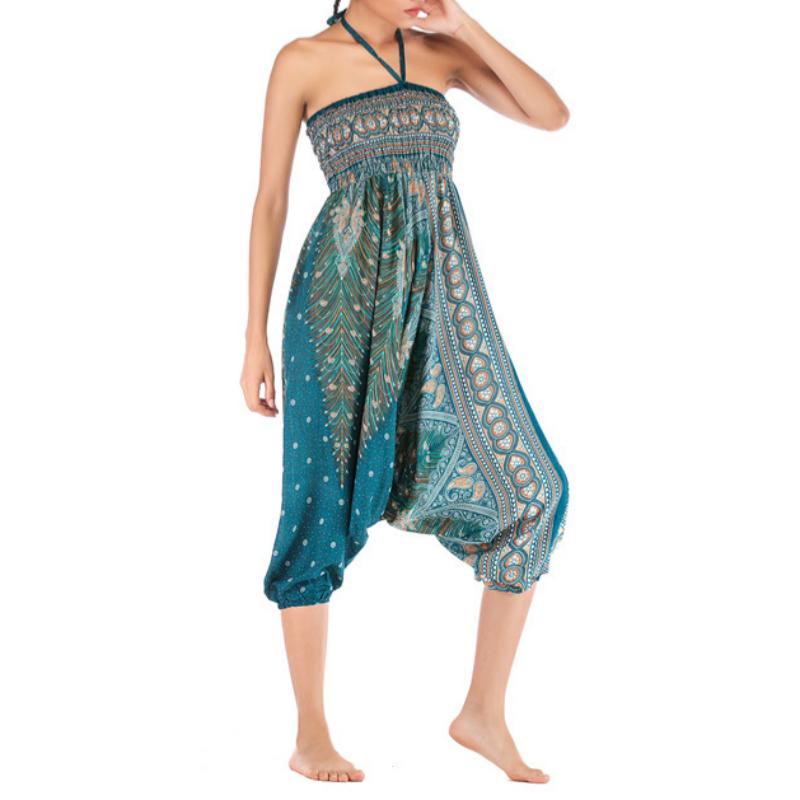 Olivenorma Pantaloni da yoga bohémien con cavallo basso da donna - image 29