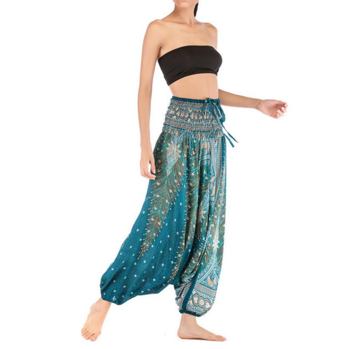 Olivenorma Pantaloni da yoga bohémien con cavallo basso da donna - image 26