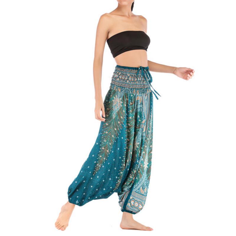 Olivenorma Pantaloni da yoga bohémien con cavallo basso da donna - image 26