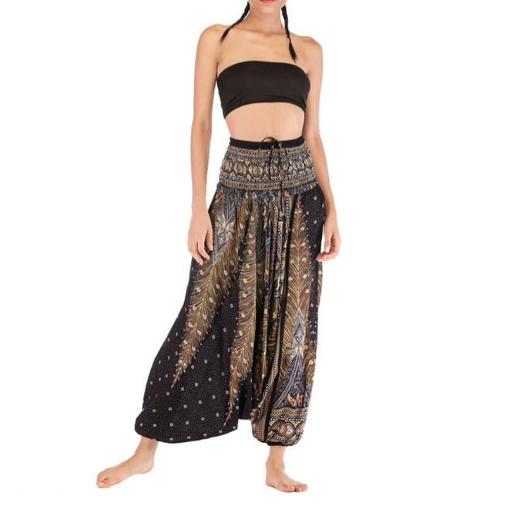 Olivenorma Pantaloni da yoga bohémien con cavallo basso da donna - image 1