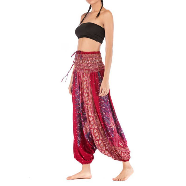 Olivenorma Pantaloni da yoga bohémien con cavallo basso da donna - image 20