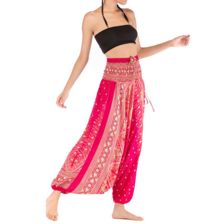 Olivenorma Pantaloni da yoga bohémien con cavallo basso da donna - image 12