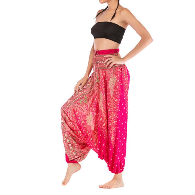 Olivenorma Pantaloni da yoga bohémien con cavallo basso da donna - image 11