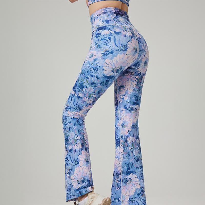 Olivenorma - Pantaloni da yoga e fitness stampati da donna - image 1