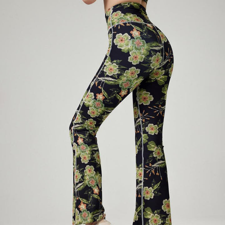 Olivenorma - Pantaloni da yoga e fitness stampati da donna - image 4