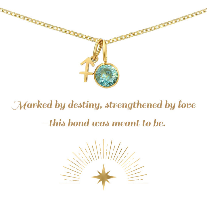 Collana in acciaio inossidabile con runa zodiacale e pietra portafortuna Olivenorma - image 0