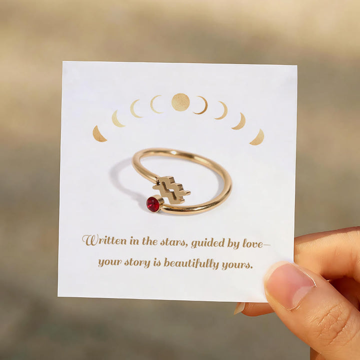 Anello regalo con pietra portafortuna dello zodiaco Olivenorma - image 1