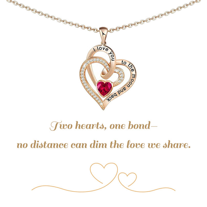 Collana con carta regalo Olivenorma Hearts and Hearts Birthstone - image 0