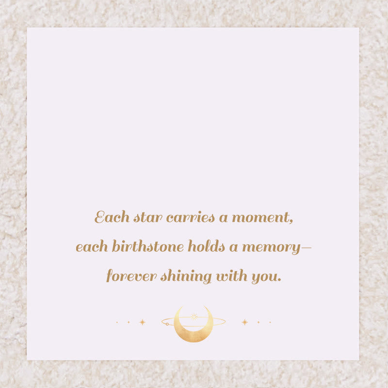 Collana regalo creativa con stella e pietra portafortuna del mese Olivenorma - Dicembre - Zircone azzurro cielo - Carta 2 - image 2