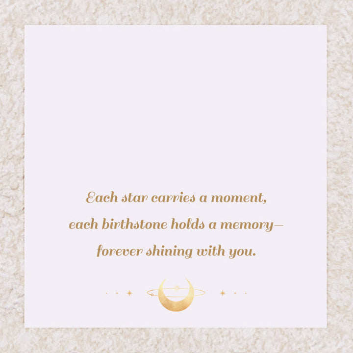 Collana regalo creativa con stella e pietra portafortuna del mese Olivenorma - Dicembre - Zircone azzurro cielo - Carta 2 - image 2