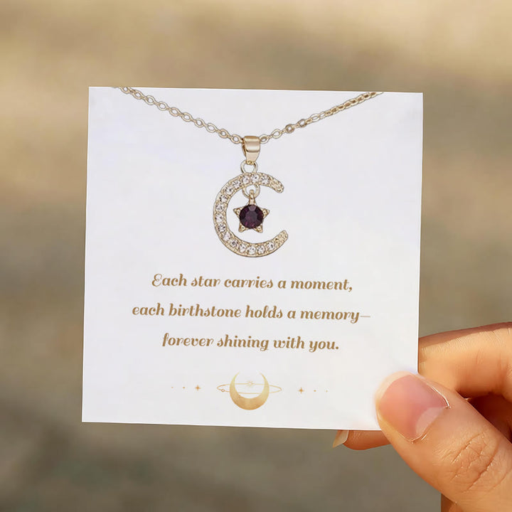 Collana regalo creativa con stella e pietra portafortuna del mese Olivenorma - image 1