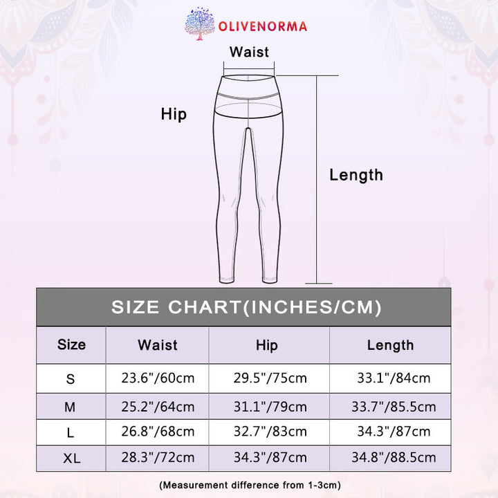 Pantaloni da yoga a vita alta con motivo floreale Olivenorma - image 4