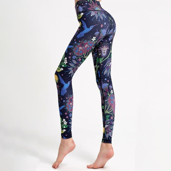 Pantaloni da yoga Olivenorma a vita alta con stampa ispirata al giardino - XL - image 0