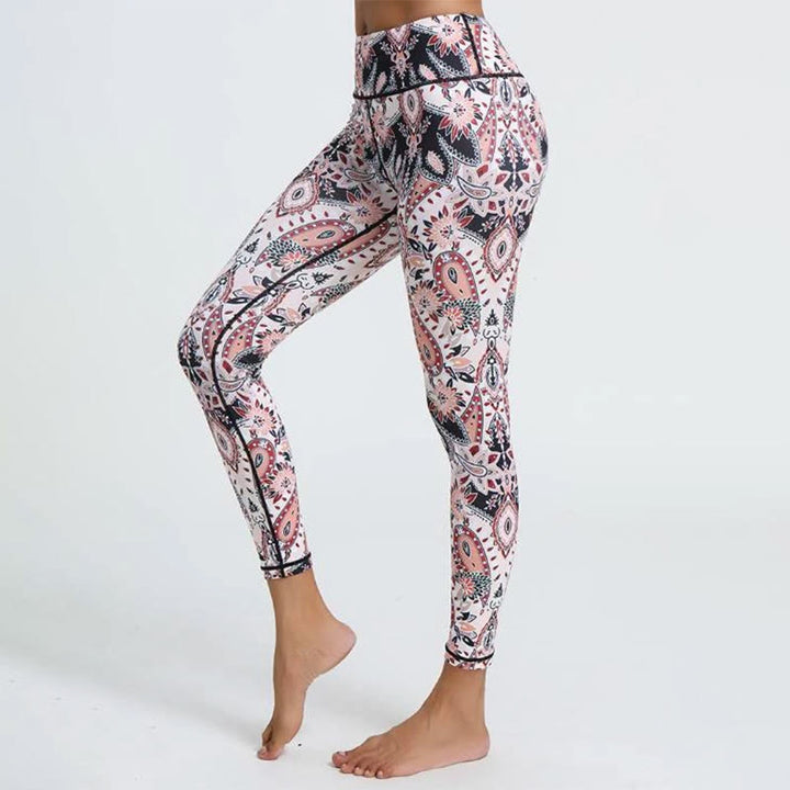 Pantaloni da yoga eleganti con stampa paisley a vita alta Olivenorma - XL - image 0
