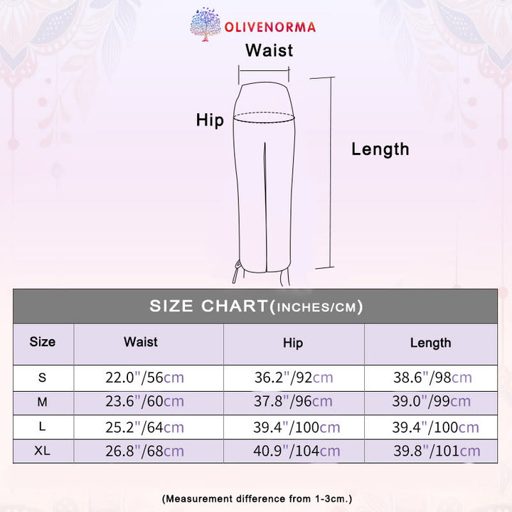 Olivenorma Pantaloni larghi con coulisse e vita alta da donna - image 12