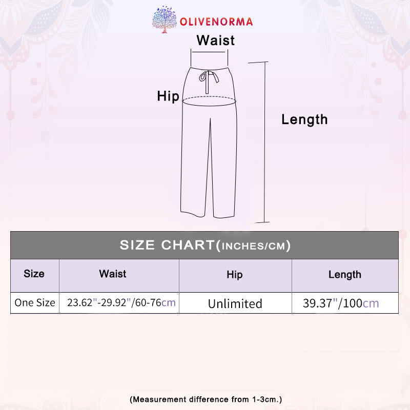 Olivenorma Pantaloni a gamba larga con motivo a farfalla bohémien da donna - image 28