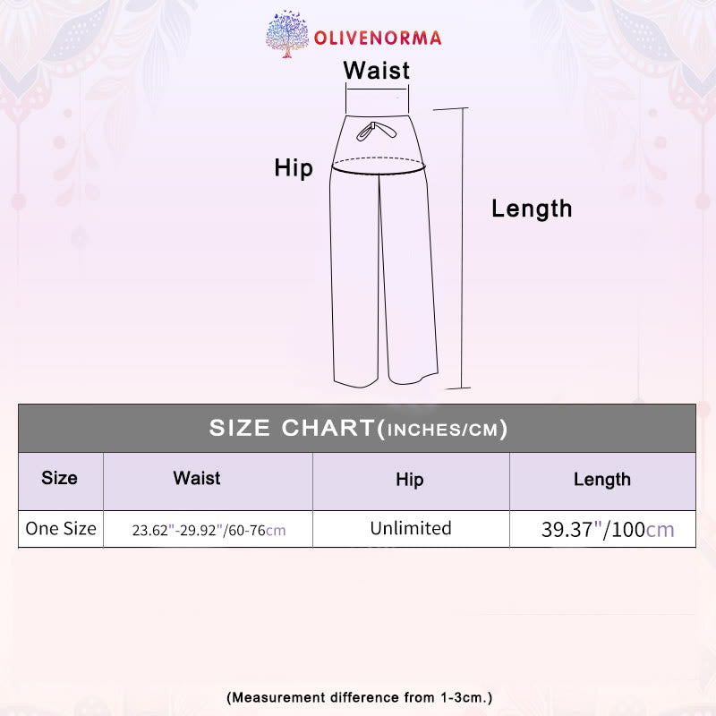 Olivenorma Pantaloni a gamba larga con motivo a farfalla bohémien da donna - image 7