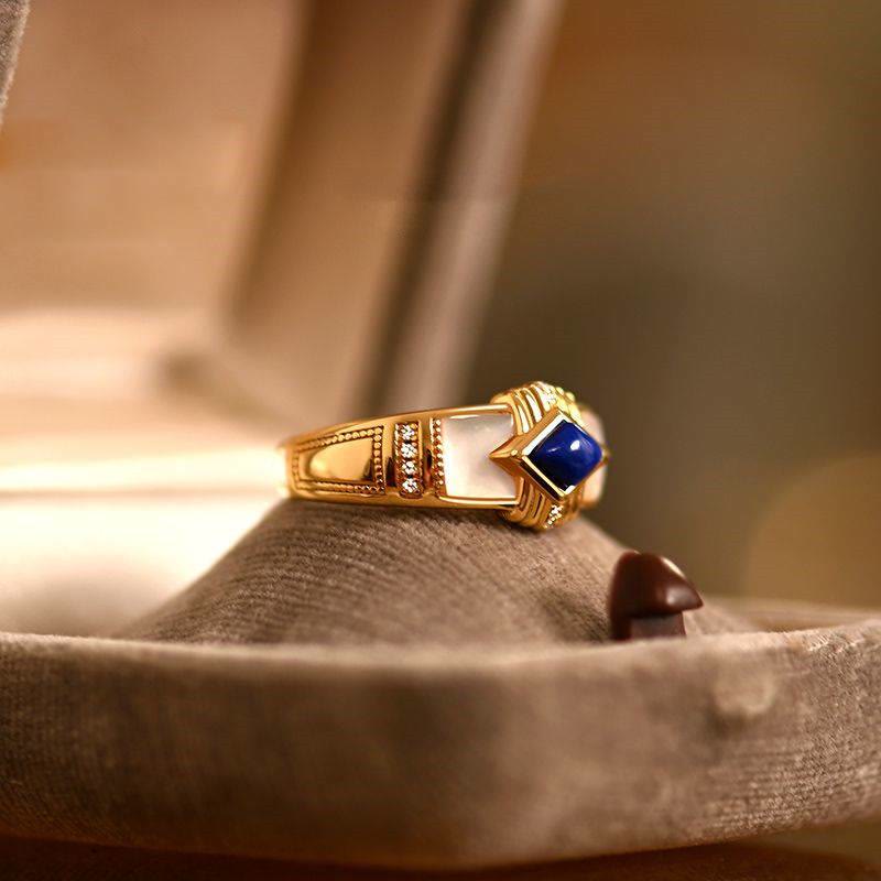 Anello Olivenorma rombo lapislazzuli - Lapislazzuli - image 0