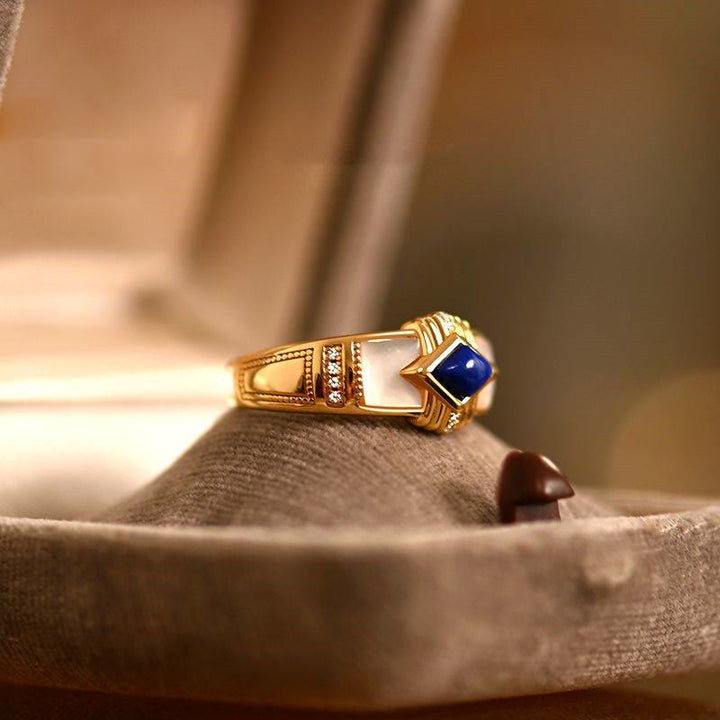 Anello Olivenorma rombo lapislazzuli - Lapislazzuli - image 0