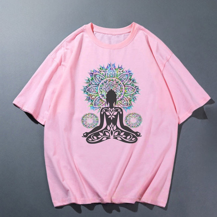 Maglietta traspirante e comoda da yoga Olivenorma rosa - Meditazione 1 - 2XL - image 4
