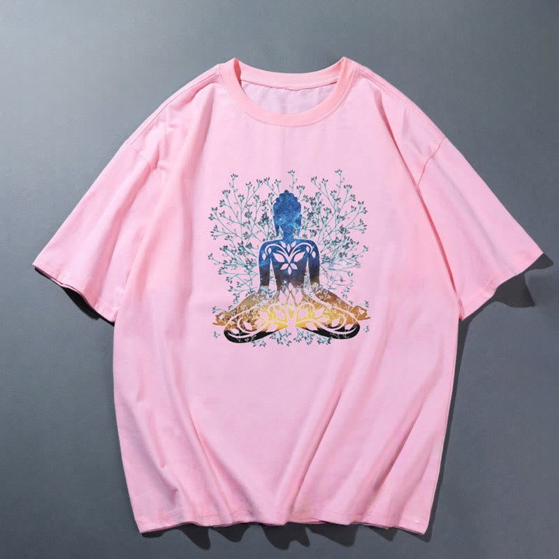 Maglietta traspirante e comoda da yoga Olivenorma rosa - Meditazione 4 - 2XL - image 7