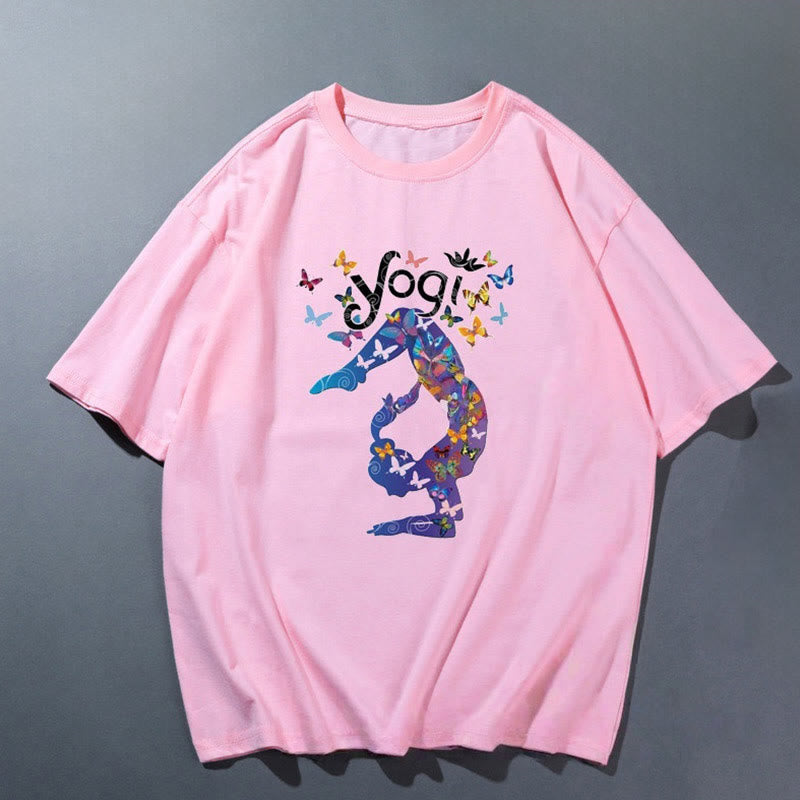 Maglietta traspirante e comoda da yoga Olivenorma rosa - Verticale yoga - 2XL - image 0