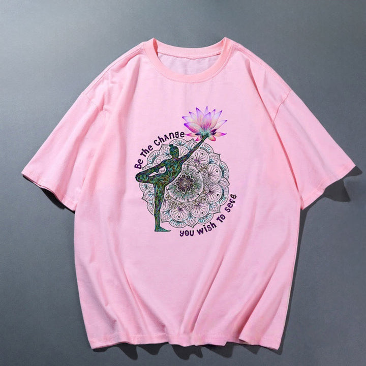 Maglietta traspirante e comoda da yoga Olivenorma rosa - Yoga - 2XL - image 2