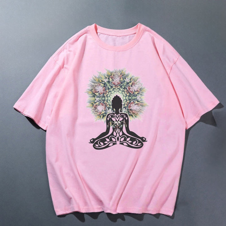 Maglietta traspirante e comoda da yoga Olivenorma rosa - Meditazione 5 - 2XL - image 8