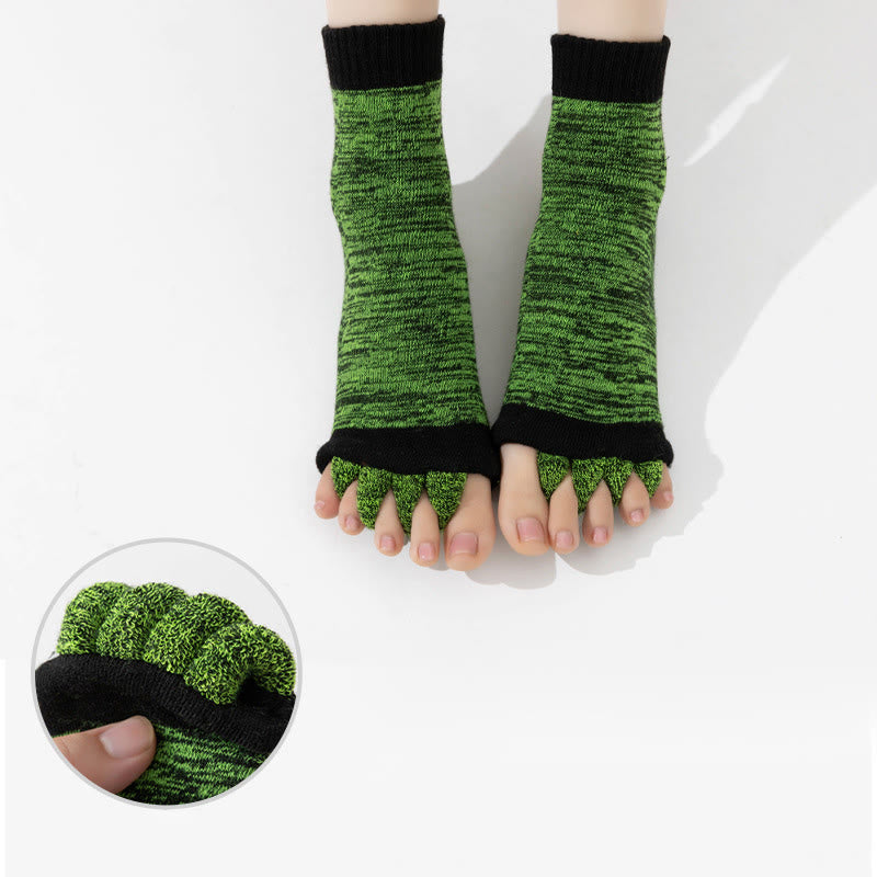Calzini Olivenorma colorati a cinque dita, traspiranti, con separazione delle dita antiscivolo, ideali per Pilates, Barre, Fitness, per equilibrio e stabilità, e per lo yoga. - image 9