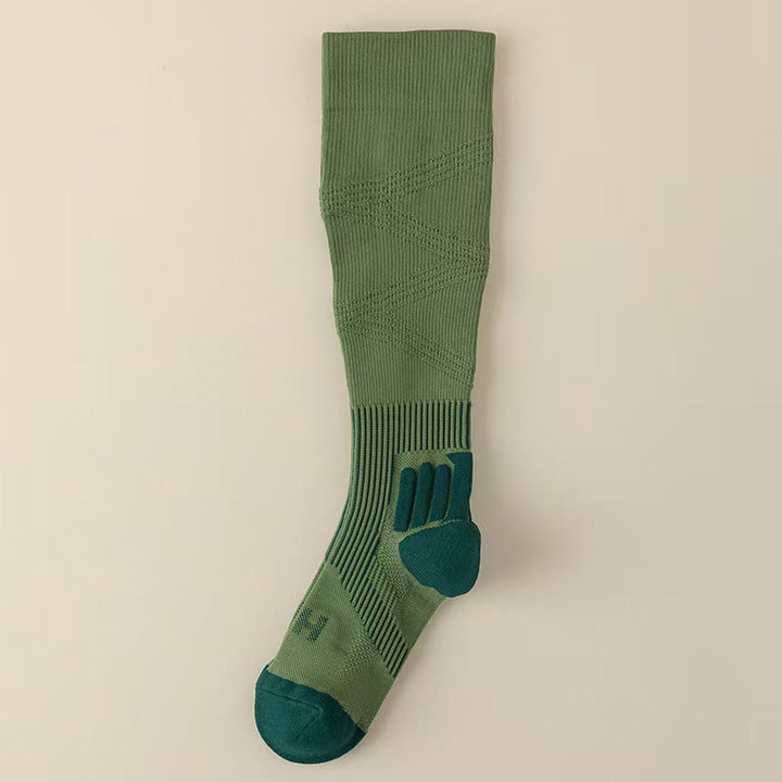 Calzini scaldamuscoli Olivenorma in maglia elasticizzata per Pilates, Barre, riscaldamento, danza, fitness e yoga. - Verde - 10 paia - image 1
