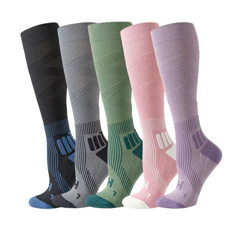 Calzini scaldamuscoli Olivenorma in maglia elasticizzata per Pilates, Barre, riscaldamento, danza, fitness e yoga. - Ogni colore - 5 paia (una coppia di ogni colore) - image 6