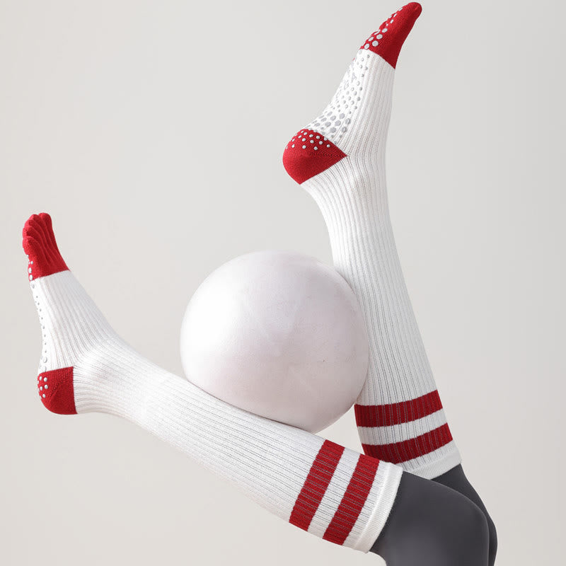 Calze Olivenorma a cinque dita traspiranti con separazione delle dita antiscivolo per Pilates, Barre, Fitness, da donna, con design confortevole in cotone, calze yoga - image 3