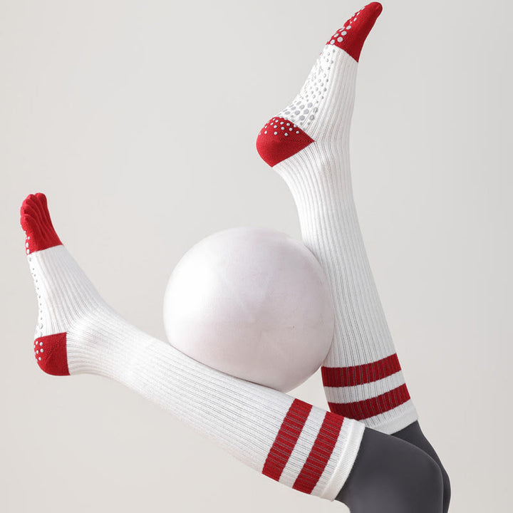Calze Olivenorma a cinque dita traspiranti con separazione delle dita antiscivolo per Pilates, Barre, Fitness, da donna, con design confortevole in cotone, calze yoga - image 3