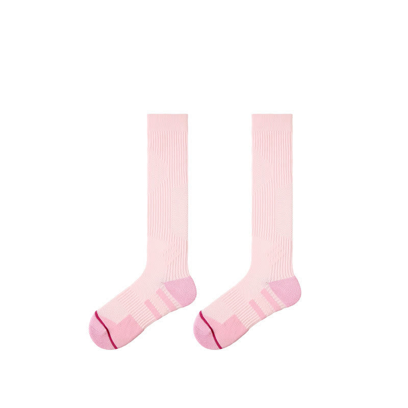 Calze Olivenorma Retro Crew a compressione antiscivolo per Pilates, Barre, comfort quotidiano, traspiranti, di supporto e vestibilità atletica, ideali anche per yoga. - Rosa - 10 paia - image 18