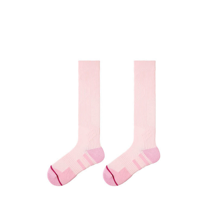 Calze Olivenorma Retro Crew a compressione antiscivolo per Pilates, Barre, comfort quotidiano, traspiranti, di supporto e vestibilità atletica, ideali anche per yoga. - Rosa - 10 paia - image 18