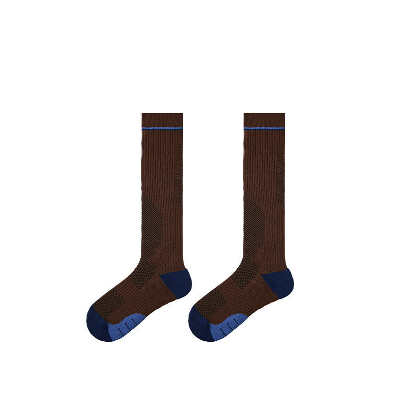 Calze Olivenorma Retro Crew a compressione antiscivolo per Pilates, Barre, comfort quotidiano, traspiranti, di supporto e vestibilità atletica, ideali anche per yoga. - Marrone - 10 paia - image 19
