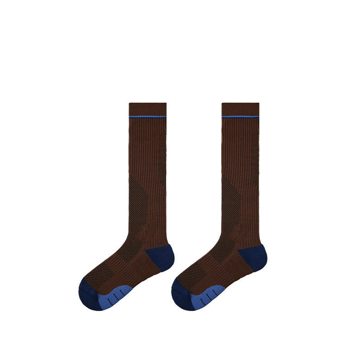 Calze Olivenorma Retro Crew a compressione antiscivolo per Pilates, Barre, comfort quotidiano, traspiranti, di supporto e vestibilità atletica, ideali anche per yoga. - Marrone - 10 paia - image 19