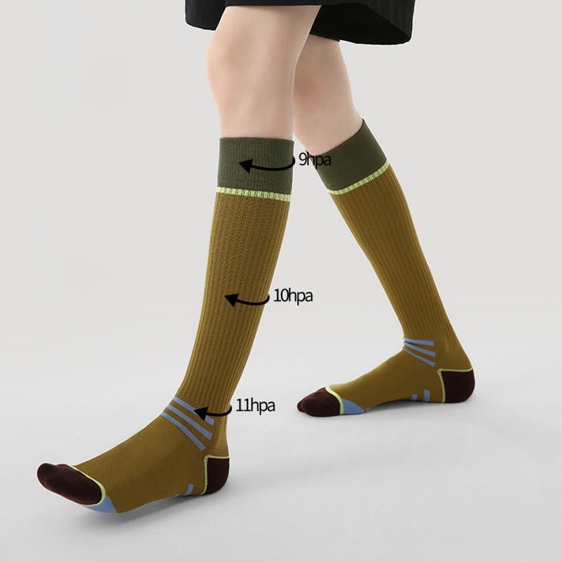 Calze Olivenorma Retro Crew a compressione antiscivolo per Pilates, Barre, comfort quotidiano, traspiranti, di supporto e vestibilità atletica, ideali anche per yoga. - image 4