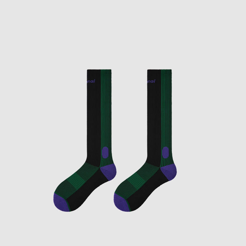 Calze Olivenorma Retro Crew a compressione antiscivolo per Pilates, Barre, comfort quotidiano, traspiranti, di supporto e vestibilità atletica, ideali anche per yoga. - Verde scuro - 10 paia - image 10
