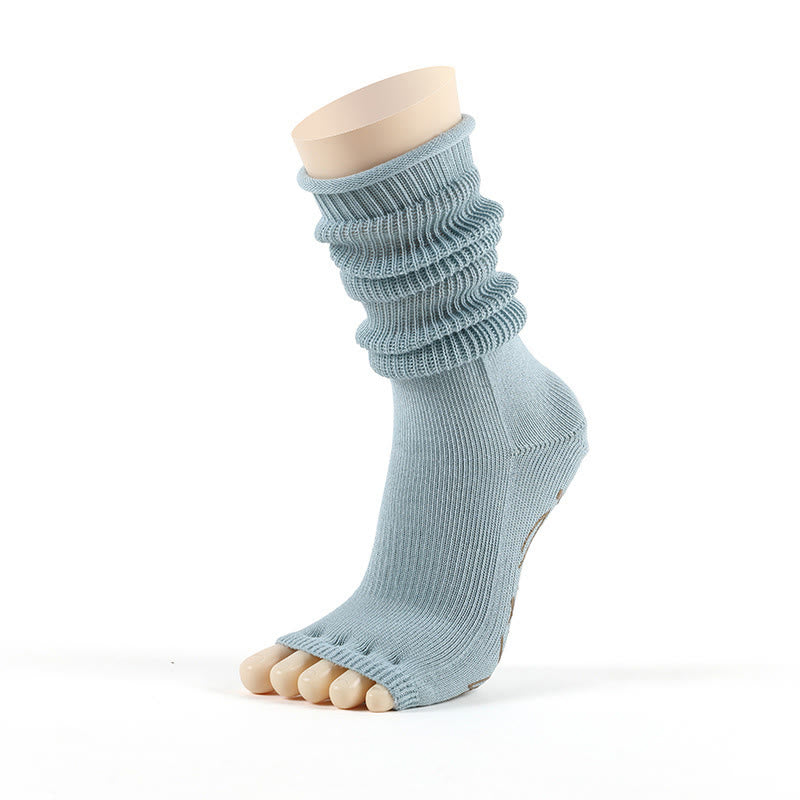 Calze Olivenorma a cinque dita aperte, traspiranti, con separazione delle dita antiscivolo, ideali per pilates, fitness, comfort e stabilità, in cotone, perfette anche per yoga. - image 1