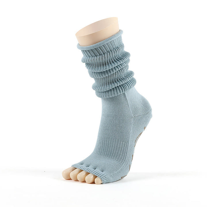 Calze Olivenorma a cinque dita aperte, traspiranti, con separazione delle dita antiscivolo, ideali per pilates, fitness, comfort e stabilità, in cotone, perfette anche per yoga. - image 1