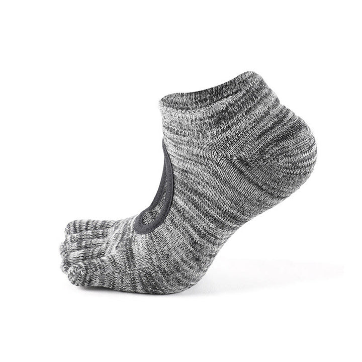 Calzini Olivenorma Minimal Five-Toe traspiranti con separazione delle dita, grip per Pilates, Barre, Balance, Design Leggero e Comodo, Calzini Yoga - Grigio misto - 10 paia - image 8