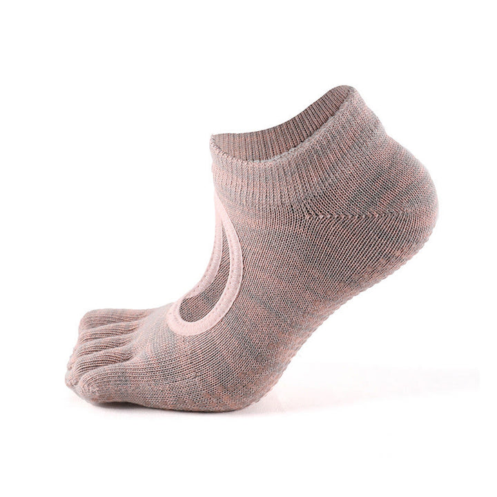 Calzini Olivenorma Minimal Five-Toe traspiranti con separazione delle dita, grip per Pilates, Barre, Balance, Design Leggero e Comodo, Calzini Yoga - Rosa - 10 paia - image 13