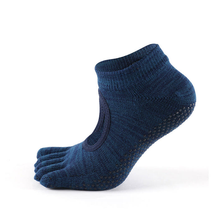 Calzini Olivenorma Minimal Five-Toe traspiranti con separazione delle dita, grip per Pilates, Barre, Balance, Design Leggero e Comodo, Calzini Yoga - Marina - 10 paia - image 10