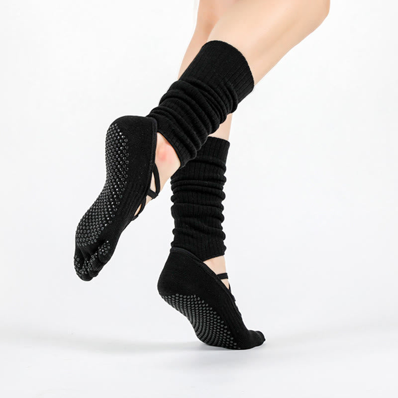 Calzini Olivenorma con cinturino elastico per yoga, barre, pilates e allenamento, antiscivolo, con cinturino incrociato sicuro e traspiranti e confortevoli. - image 11