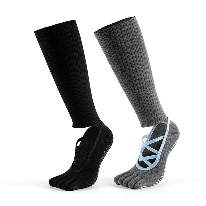Calzini Olivenorma con cinturino elastico per yoga, barre, pilates e allenamento, antiscivolo, con cinturino incrociato sicuro e traspiranti e confortevoli. - image 12